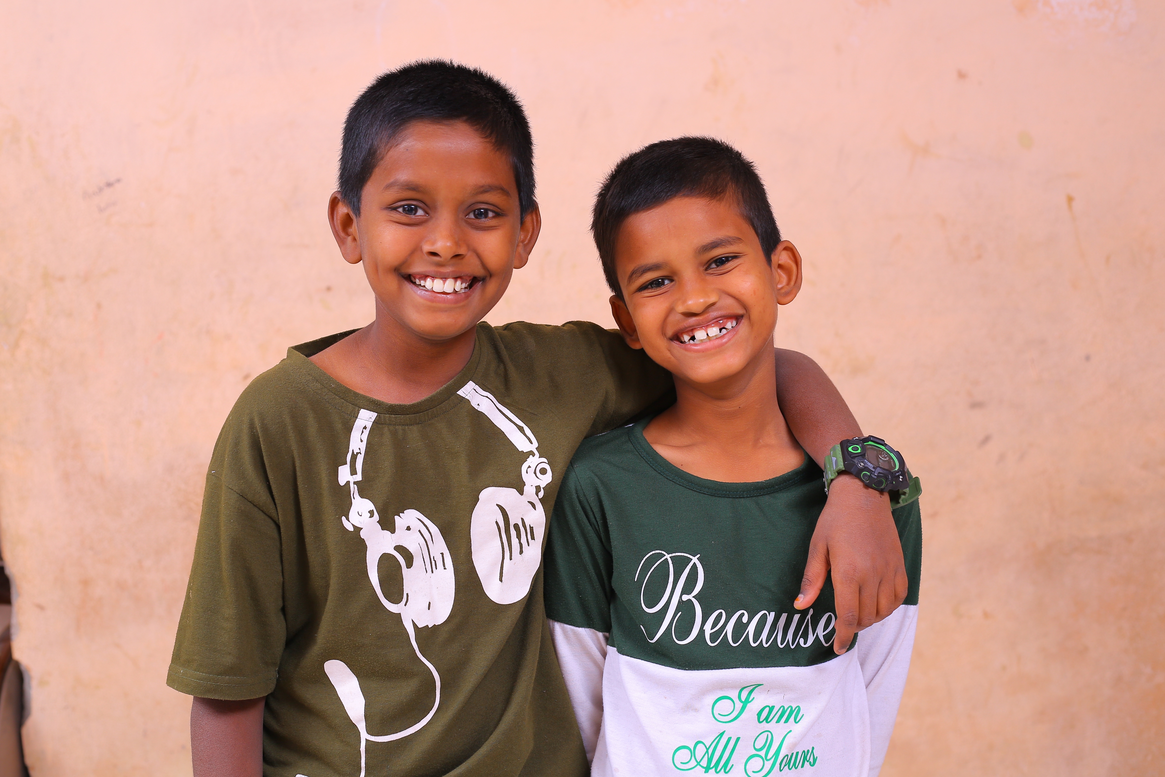 A child at Aadarana Home receiving care